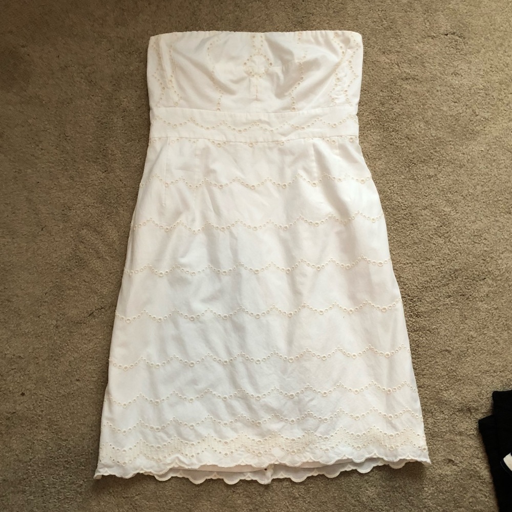 White & Cream Eyelet Detail Sundress